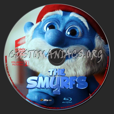 The Smurfs 2 blu-ray label