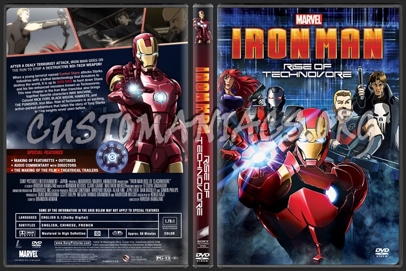 Iron Man Rise of Technovore dvd cover