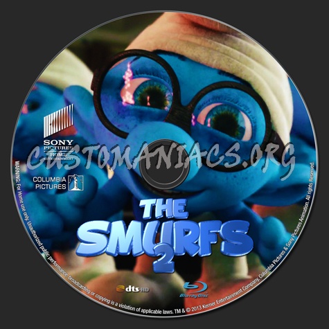 The Smurfs 2 blu-ray label
