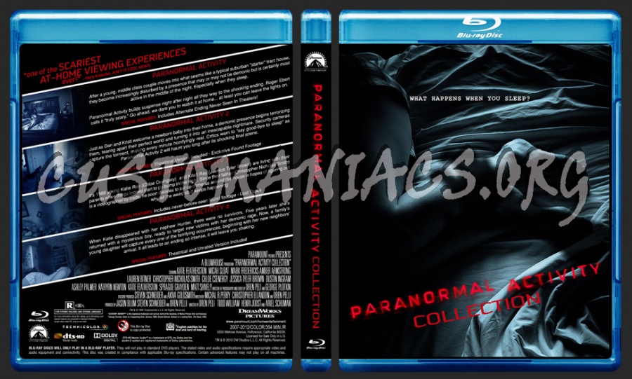Paranormal Activity Collection (Quadrilogy) blu-ray cover