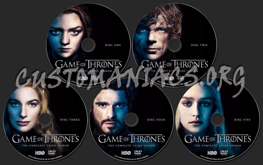 Game Of Thrones Season 3 dvd label