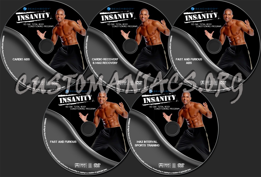 Insanity Extreme Home Workout dvd label