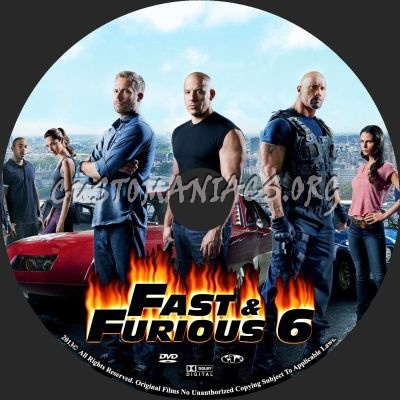 Fast & Furious 6 dvd label