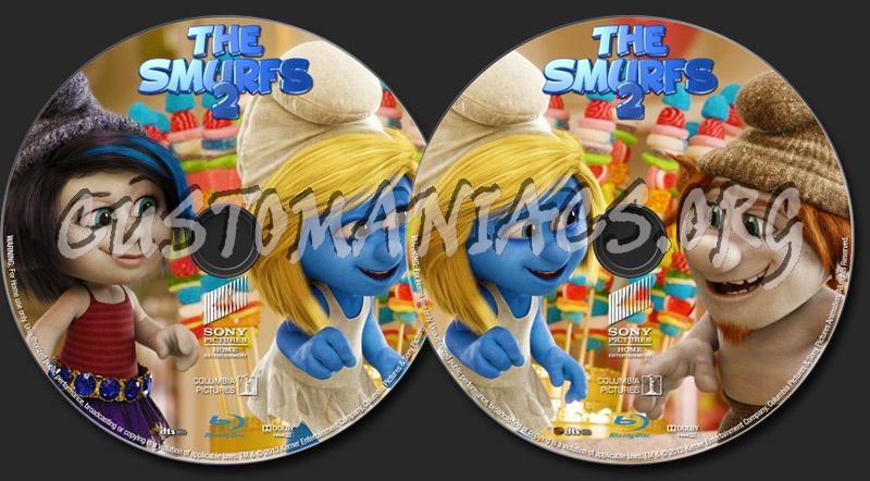 The Smurfs 2 blu-ray label