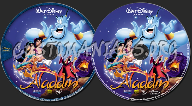 Aladdin blu-ray label