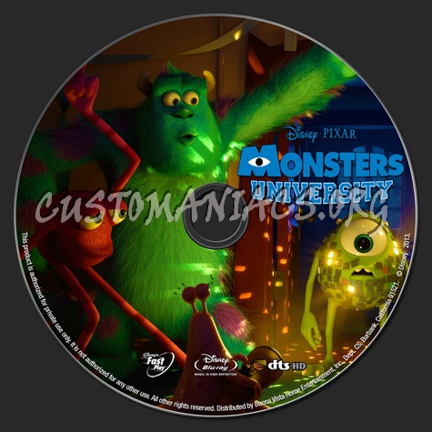 Monsters University (2013) blu-ray label