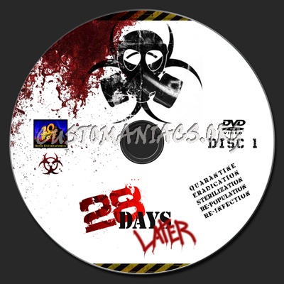 28 Days Weeks Later Combo dvd label