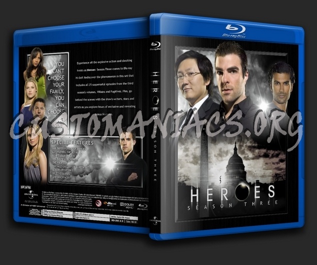 Heroes - Season 3 blu-ray cover