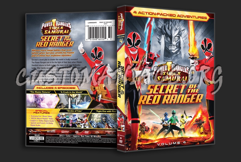 Power Rangers Super Samurai Secret of the Red Ranger Volume 4 dvd cover