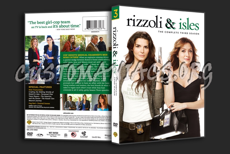 Rizzoli & Isles Season 3 dvd cover