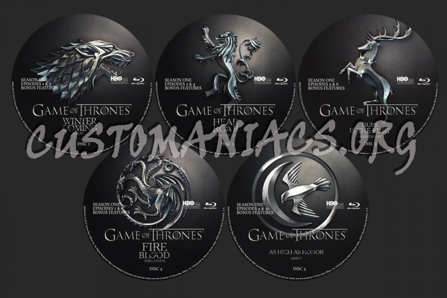 Game of Thrones Season 1 dvd label