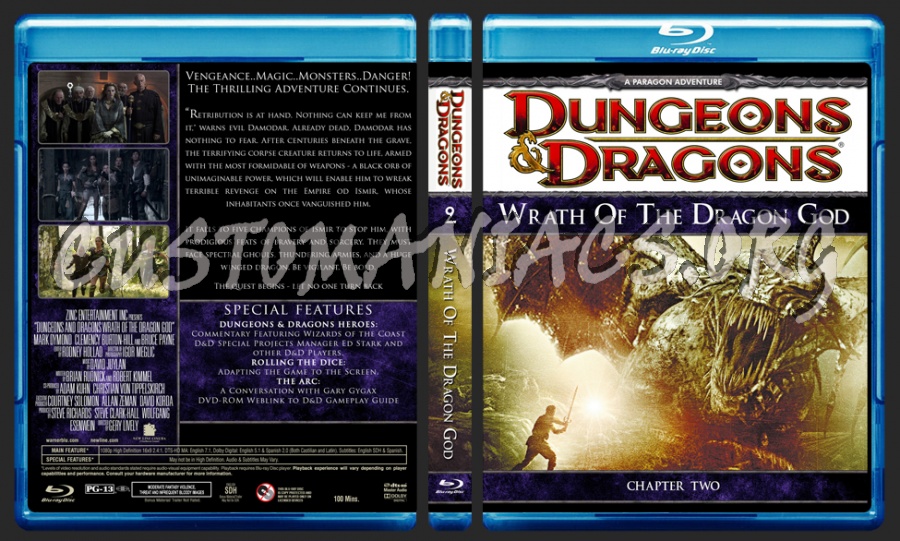 Dungeons And Dragons Wrath Of The Dragon God blu-ray cover