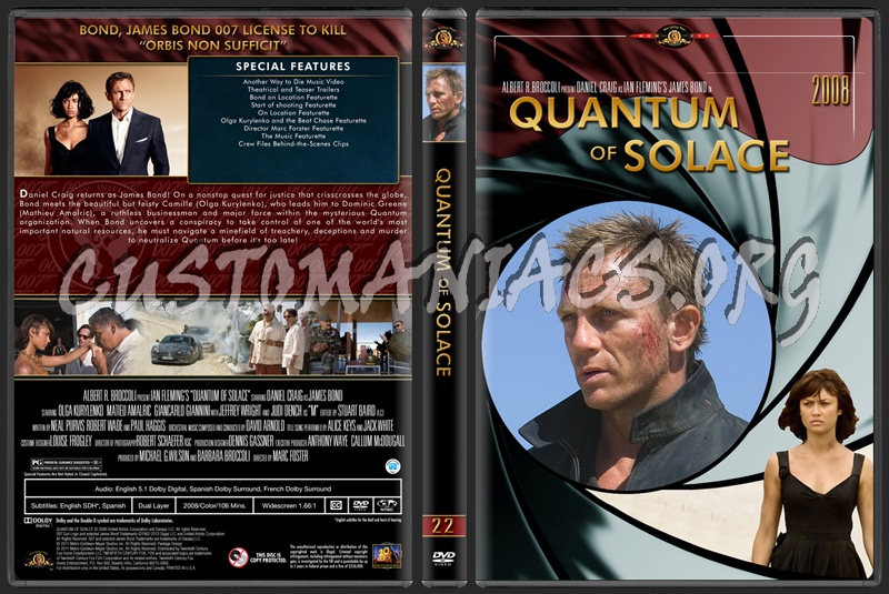 James Bond (007) Collection Quantum Of Solace (22) dvd cover