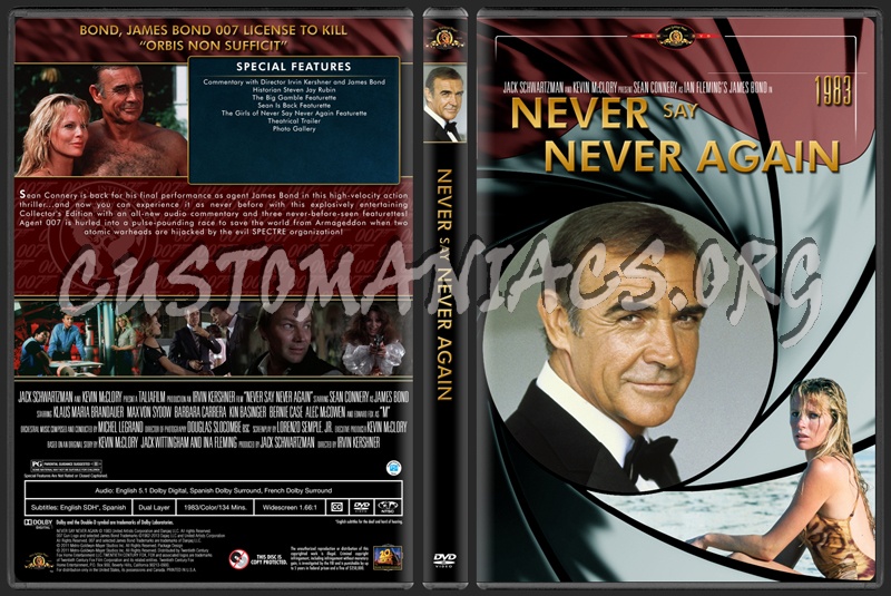 James Bond (007) Never Say Never Again dvd cover