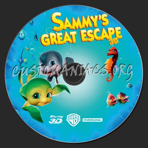 Sammy's Great Escape 3D blu-ray label