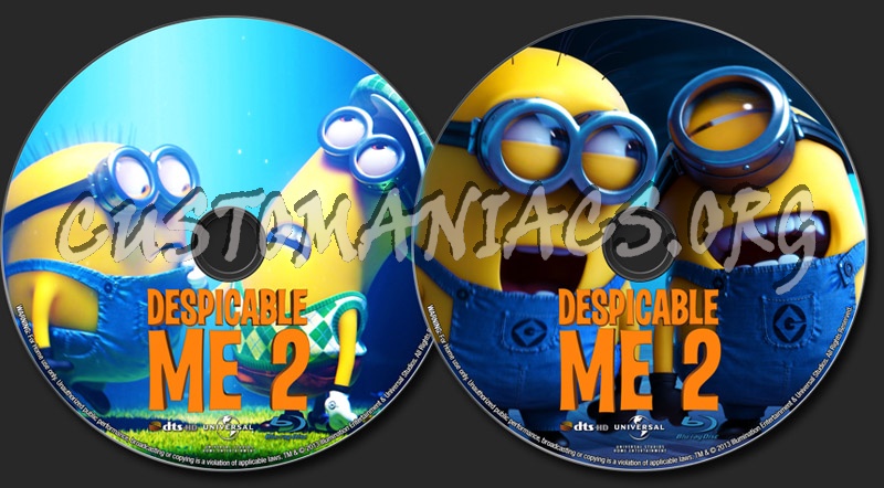 Despicable Me 2 (2013) blu-ray label