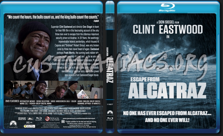 Escape From Alcatraz blu-ray cover