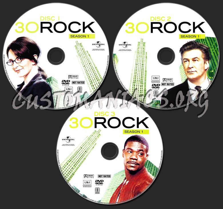 30 Rock Season 1 dvd label