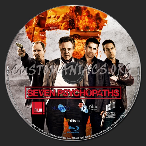 Seven Psychopaths blu-ray label