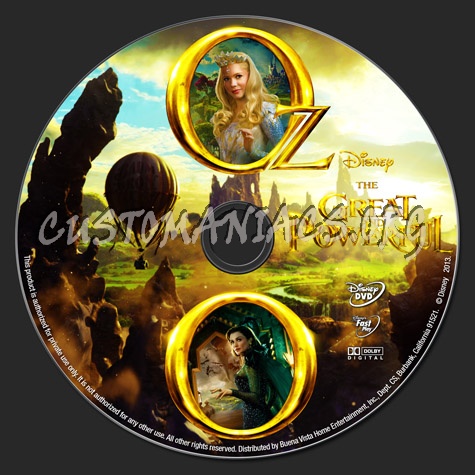 Oz the Great and Powerful dvd label