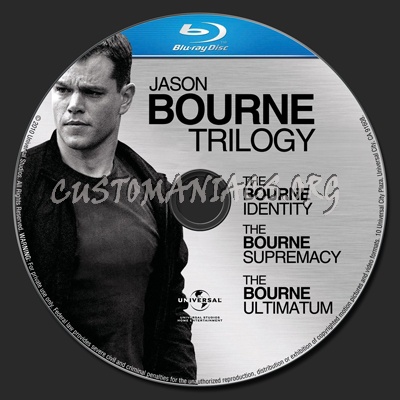 The Jason Bourne Trilogy blu-ray label