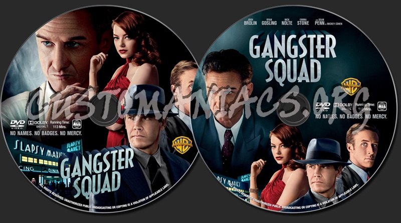 Gangster Squad dvd label