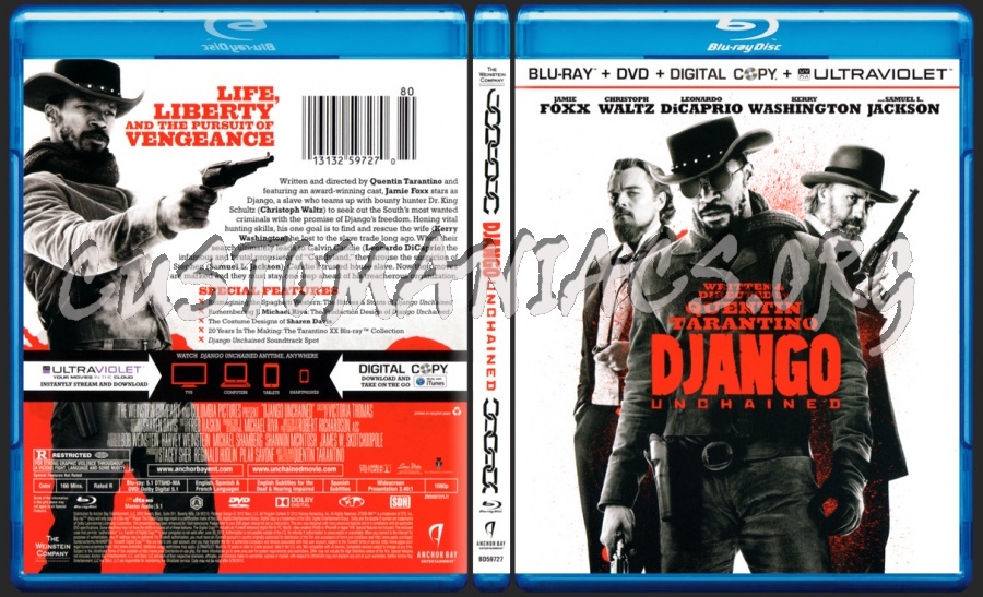 Django Unchained blu-ray cover