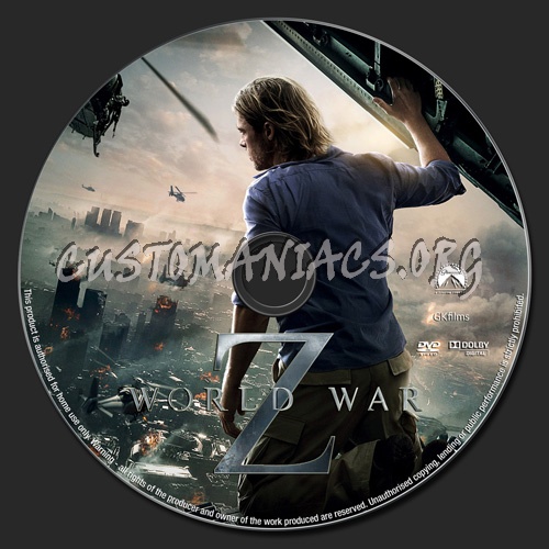 World War Z dvd label