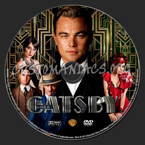 The Great Gatsby (2013) dvd label