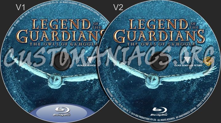 Legend Of The Guardians The Owls Of Ga'Hoole blu-ray label
