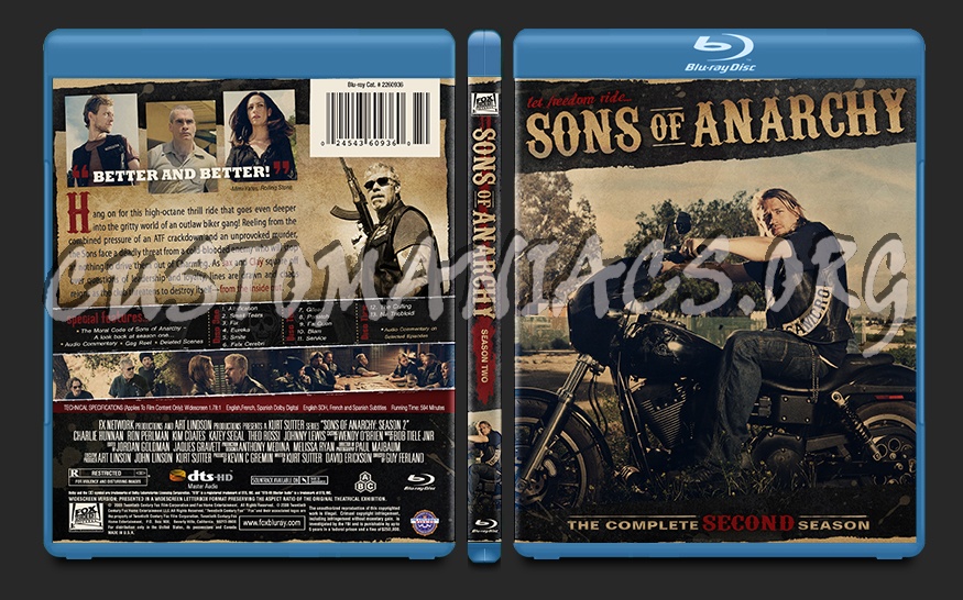 Sons of Anarchy Season Two blu-ray cover