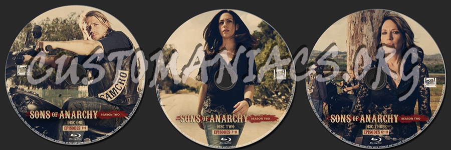 Sons of Anarchy Season Two blu-ray label