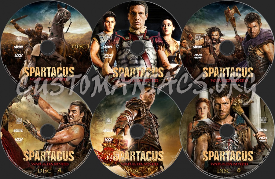 Spartacus War of the Damned dvd label