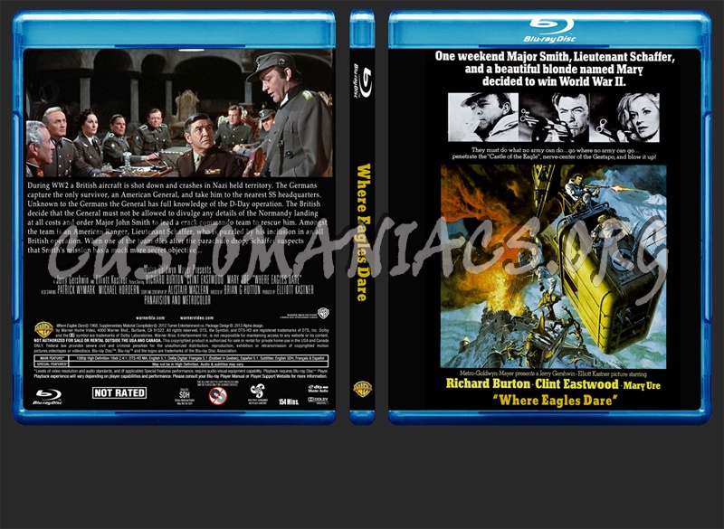 Where Eagles Dare blu-ray cover