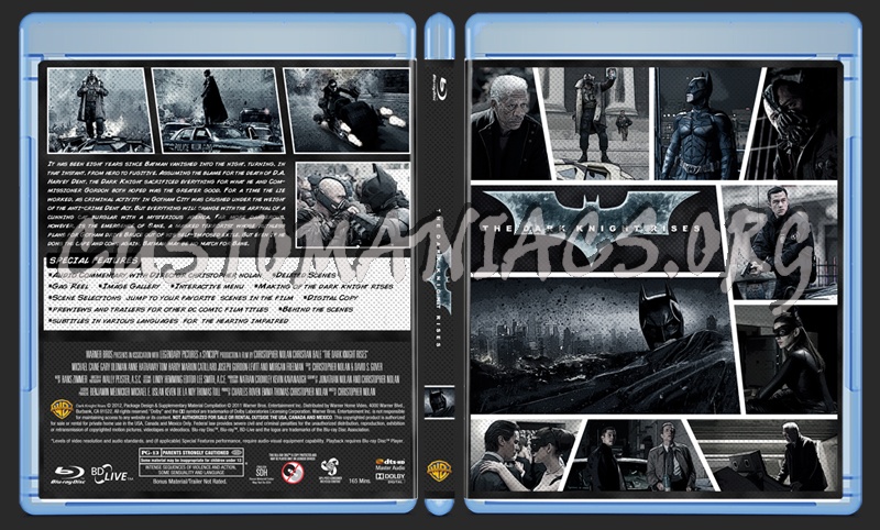 The Dark Knight Rises blu-ray cover