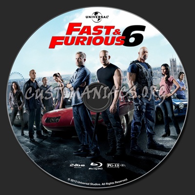 Fast And Furious 6 blu-ray label