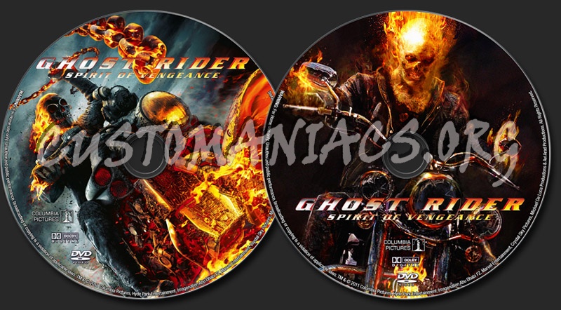 Ghost Rider Spirit of Vengeance dvd label