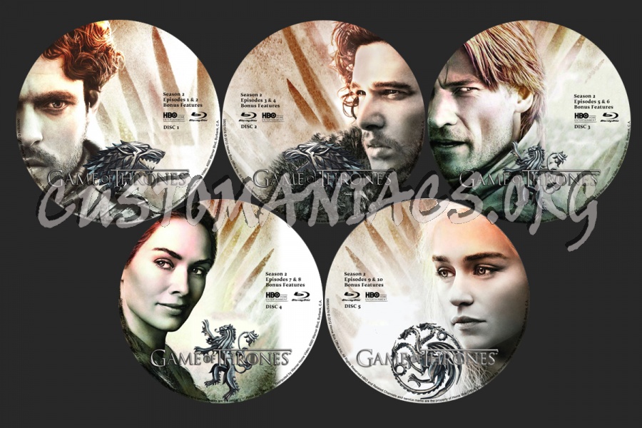 Game of Thrones Season 2 blu-ray label