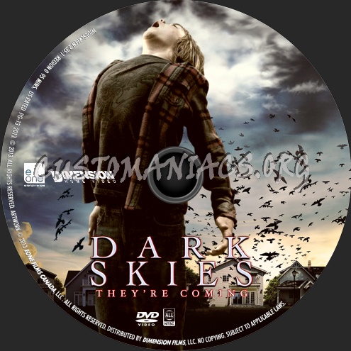 Dark Skies (2013) dvd label