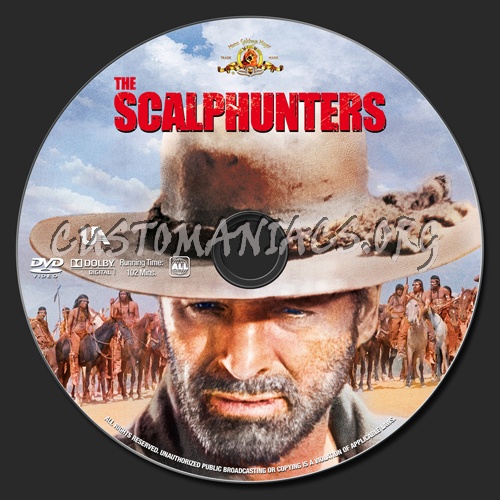 The Scalphunters dvd label