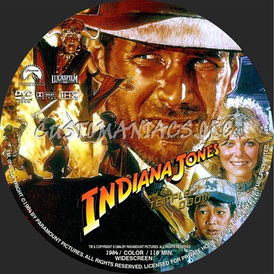 Indiana Jones Collection dvd label