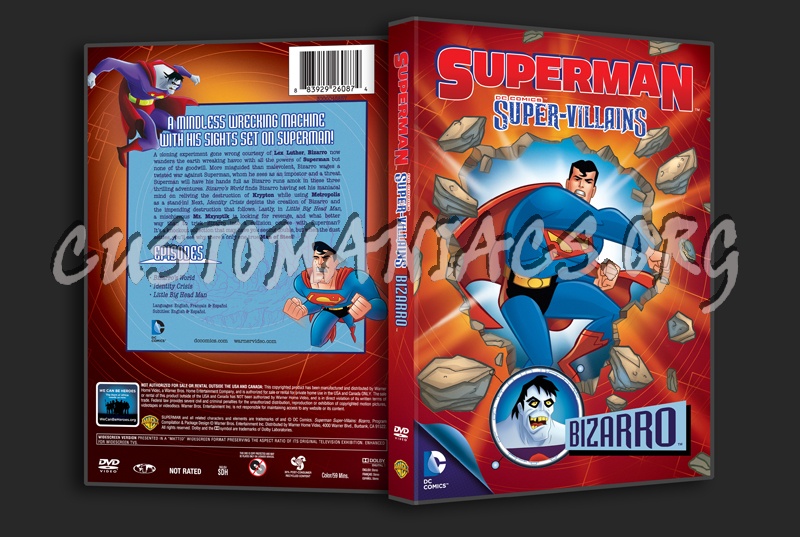Superman DC Comics Super-Villains Bizarro dvd cover