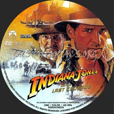 Indiana Jones Collection dvd label