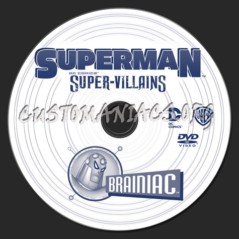 Superman DC Comics Super-Villains Brainiac dvd label