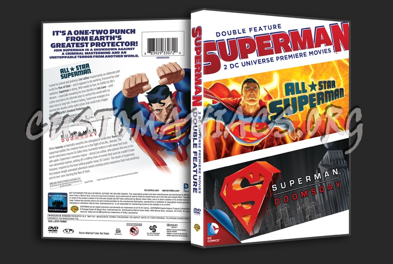Superman Double Feature (Allstar Superman/Superman Doomsday) dvd cover