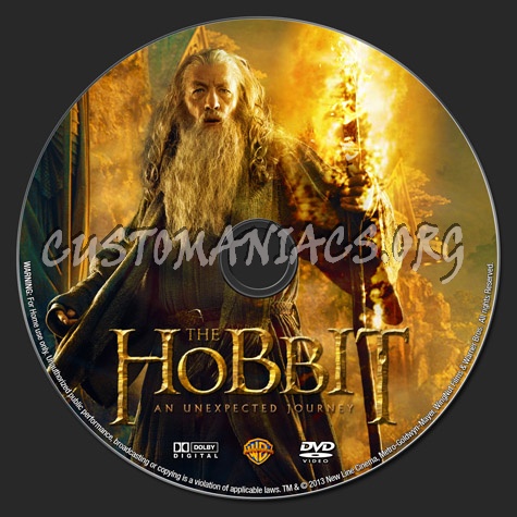 The Hobbit: An Unexpected Journey dvd label