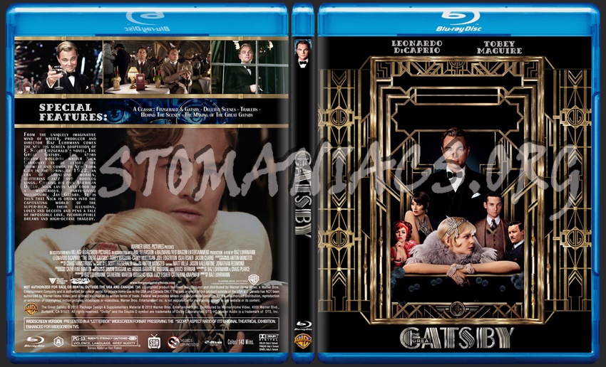 The Great Gatsby (2013) dvd cover