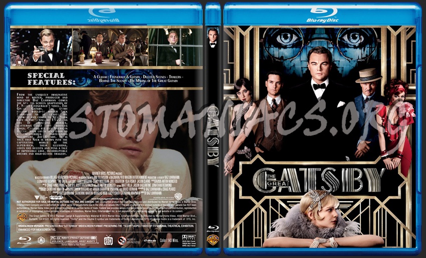 The Great Gatsby (2013) dvd cover