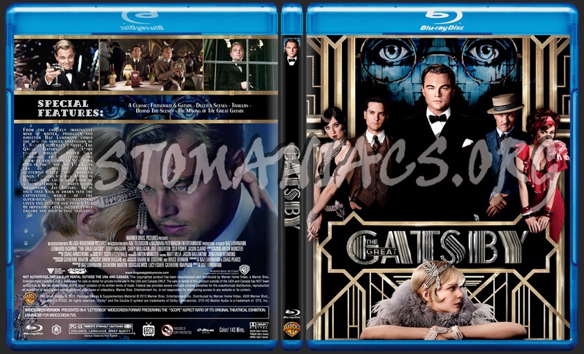 The Great Gatsby (2013) dvd cover