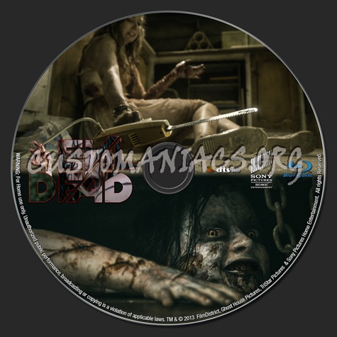 Evil Dead (2013) blu-ray label